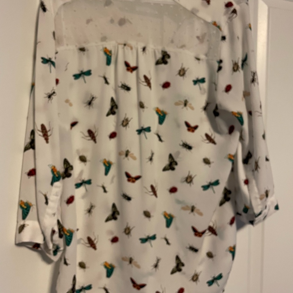 Kismet Multicolor Insect Pattern Blouse - Picture 5 of 9